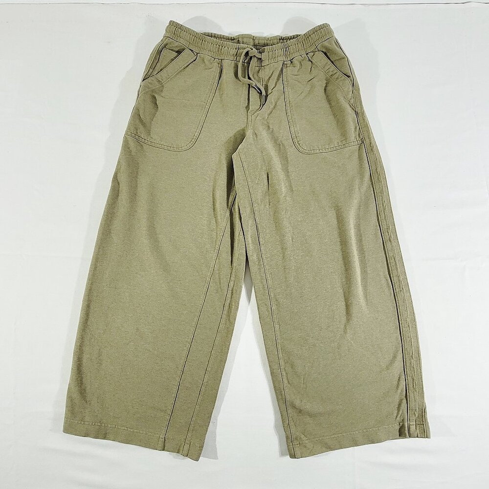 ATHLETA 10T (Actual 31-37 x 26.5) Farallon Heathered Wide Leg Crop Pants Capris